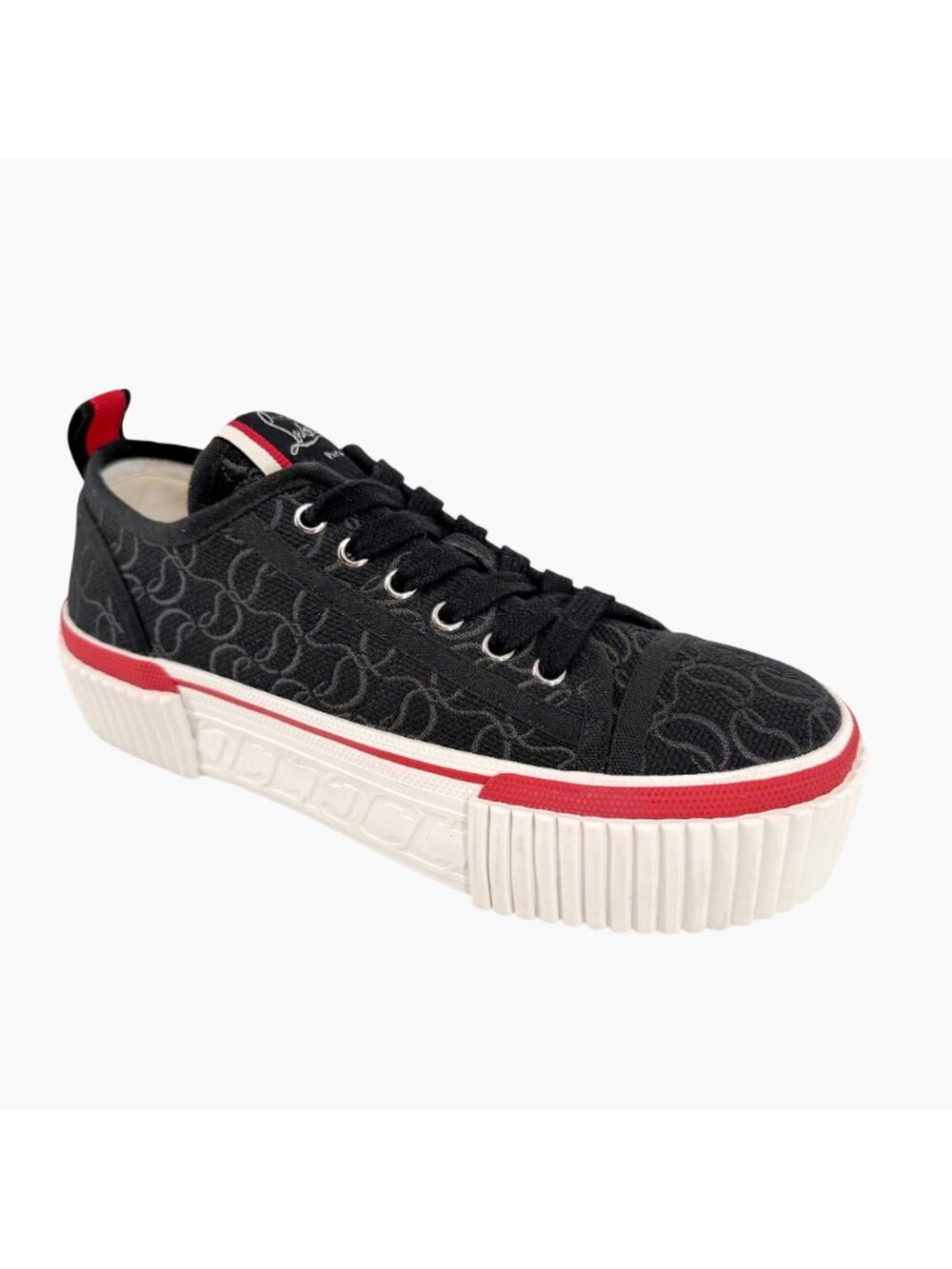 Christian Louboutin Super Pedro Platform Sneakers Black Size 39 US 9 Women’s - Picture 8 of 15